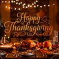 Happy thanksgiving poster illustration Royalty Free Stock Photo