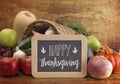 Cornucopia Filled with Fresh Fruits and Vegetables Royalty Free Stock Photo