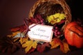 Happy Thanksgiving cornucopia Royalty Free Stock Photo