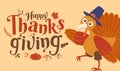Happy Thanksgiving day, Autumn, Typography, Calligraphy design, vector illustration Royalty Free Stock Photo