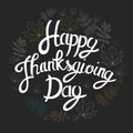 Happy Thanksgiving Day Background with Shiny Autumn Natural Leaves. Royalty Free Stock Photo