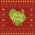 Happy thanksgiving day banner design