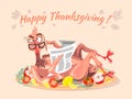 Happy Thanksgiving day card with