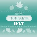 Happy Thanksgiving day concept. Autumn green gradient background Royalty Free Stock Photo