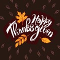 Happy thanksgiving day concept background, hand drawn style Royalty Free Stock Photo