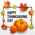 Happy thanksgiving day concept background, isometric style Royalty Free Stock Photo