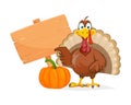 Happy Thanksgiving Day. Funny Turkey bird