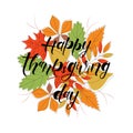 Happy Thanksgiving Day - hand lettering, typography vector design Royalty Free Stock Photo