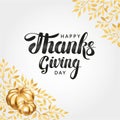 Happy thanksgiving day lettering