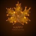 Happy thanksgiving day. Low poly Vector illustration