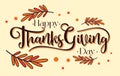 Happy Thanksgiving Day template emblem background Royalty Free Stock Photo