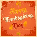 Happy Thanksgiving Day Vintage Poster