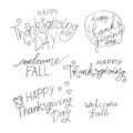 Happy Thanksgiving Day, welcome Fall Royalty Free Stock Photo