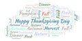 Happy Thanksgiving Day word cloud.