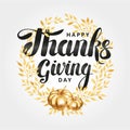Happy thanksgiving day wreath Royalty Free Stock Photo