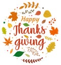 Happy Thanksgiving Day wreath Royalty Free Stock Photo