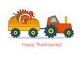 Happy Thanksgiving Festive Flat Vector Concept