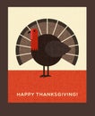 Happy Thanksgiving turkey card Royalty Free Stock Photo