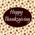 Happy thanksgiving on gradient leaf pattern on tan Royalty Free Stock Photo