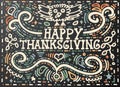 Happy Thanksgiving. Greeting card lettering.