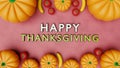 Happy Thanksgiving greetings 3d rendering