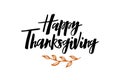 Happy Thanksgiving - hand drawn lettering typography poster