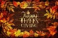 Happy Thanksgiving holiday banner Royalty Free Stock Photo