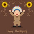 Happy Thanksgiving - Native Man Smiling