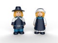 Happy Thanksgiving Pilgrims - Thanksgiving decorative figures.