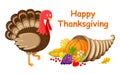 Happy Thanksgiving Poster Turkey Animal Vector