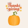 Happy Thanksgiving Pumpkin Royalty Free Stock Photo