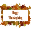 Happy Thanksgiving sticker, tag or label beautiful