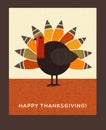 Happy Thanksgiving turkey card Royalty Free Stock Photo