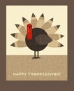 Happy Thanksgiving turkey card Royalty Free Stock Photo