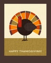 Happy Thanksgiving turkey card Royalty Free Stock Photo