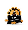 Happy thanksgiving turkey card icon Royalty Free Stock Photo