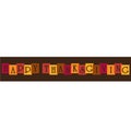 Happy thanksgiving typography banner on overlapping colors