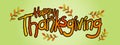 Happy Thanksgiving typography with gradient light green background, vector illustration Royalty Free Stock Photo