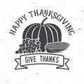 Happy Thanksgiving. Vector illustration.