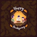 Happy Thanksgiving vector illustration Royalty Free Stock Photo