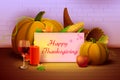 Happy Thanksgiving wallpaper background Royalty Free Stock Photo