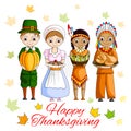 Happy Thanksgiving wallpaper background Royalty Free Stock Photo