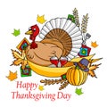 Happy Thanksgiving wallpaper background Royalty Free Stock Photo