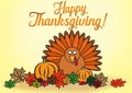 Happy Thanksgiving wishes as a digital card design Royalty Free Stock Photo