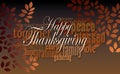 Happy Thanksgiving word montage with leaves Royalty Free Stock Photo