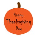 Happy Thanskgiving Day, Halloween icon vector. Pumpkin flat silhouette on a white background