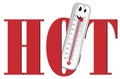 Happy thermometer and hot time