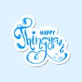 Happy thingyan water festival hand lettering card