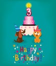 Happy Third Birthday Royalty Free Stock Photo