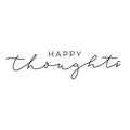 Happy thoughts cute inspirational lettering